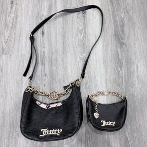 Juicy Couture Black and Gold Shoulder Bag Duo